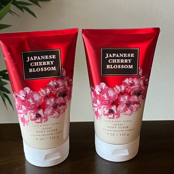 Two Bath & Body Works Japanese Cherry Blossom Exfoliating Body Scrubs - Picture 1 of 1